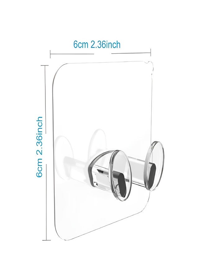 Oblivion Self Adhesive Transparent Wall Hooks - Multi-Purpose Photo Frame Hooks for Wall Without Drilling, Traditional Style Multi-Surface Damage-Free Organization (Plug Hook, Pack of 10) - Image 4